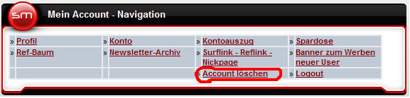 Удаление аккаунта в немецком автосерфинге Surfmore